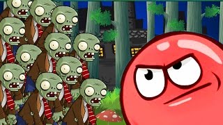 КРАСНЫЙ ШАР НАПАЛ НА ЗОМБИ ПРОТИВ РАСТЕНИЙ Яркокрасный Шарик Plants vs zombies Red Ball 4 Мультик .