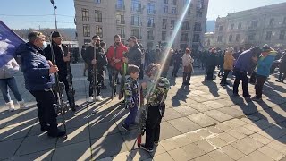Акция протеста в Тбилиси против ограничений и запретов из-за коронавируса