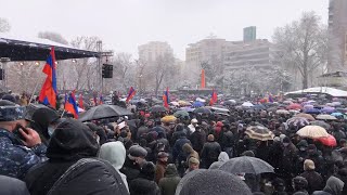 Как проходили митинг и шествие оппозиции в центре Еревана