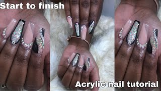 Acrylic Nails Tutorial | Watch Me Do My Clients Back Fill | Real Time Video