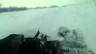 К-700 чистит дороги ( Вид с кабины ) LEGENDARY RUSSIAN TRACTOR POWER