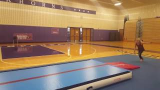 Air Track Tumbling with the Varsity Cheerleaders Tumbl Trak