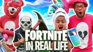 FORTNITE IN REAL LIFE!!! CRAZY VLOG! JAYDEN PRANKS ME!!! *RARE* SKULL TROOPER AND CUDDLE TEAM LEADER