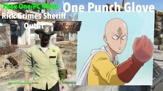 Fallout 4 Xbox One Mods|One Punch Glove And Rick Grimes Sheriff Outfit