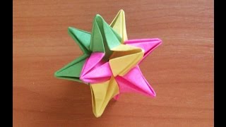 Как Сделать Новогоднюю Игрушку Своими Руками Из Бумаги. Звезда На Елку (ч. 1)