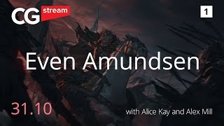 ART OF Even Amundsen. LIVE STREAM. PAINTING AND BIOGRAFY. CG Stream. RUS Subs. Part 1.