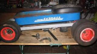 Motorized Radio Flyer from recycled materials