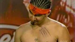 Crazy Tiger Guy Sings On American idol
