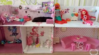 мой новый домик для кукл энчантималс. Bree Bunny & Twist. Saffi Swan. Patter Peacock & Flap.