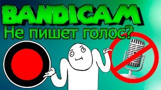 Bandicam  не пишет голос?