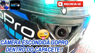 TESTANDO A CAMERA GO PRO HERO 3 WHITE DENTRO DO CAPACETE CAMERA ESCONDIDA DENTRO DO CAPACETE SJ4000