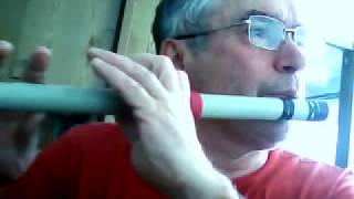 флейта из пвх трубы  flute made of pvc pipe