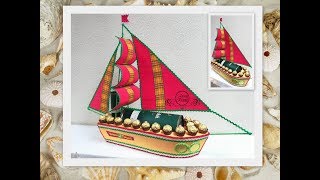КОРАБЛЬ ИЗ КОНФЕТ И СПИРТНОГО⛵СПЕЦ ЗАКАЗ В КОРПОРАТИВНЫХ ОТТЕНКАХ⛵Масштабная работа⛵Анна Кохан