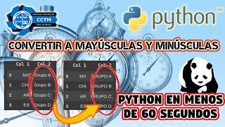 Cambiar a mayúsculas y minúsculas una columna de un Dataframe | ⏰ En menos de 60 segundos | Shorts