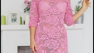 Филейное Вязание Крючком - Платья 2018/ Knitting Pattern Knitting Crochet Dresses/ Die Filet häkeln