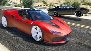 GTA V - FERRARI J50 VS AUDI RSQ (GTA 5 I, ROBOT Mods)