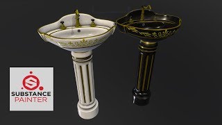 Washbasin Texturing Speed Tutorial in Substance Painter 2