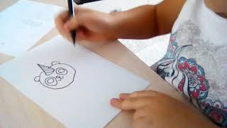 Как нарисовать панду-единорога/How to dro a unicorn panda???