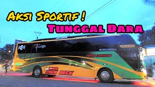 AKSI SPORTIF BUS JAWAAAN || BERI JALAN PUTRA LURAGUNG MONTEL TUNGGAL DARA SANGAT SPORTIF !