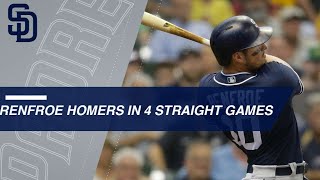 Hunter Renfroe homers in four straight games