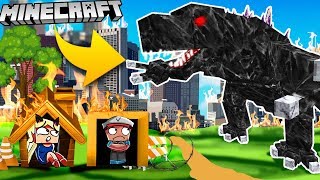 BAZA VS NIEZNISZCZALNA MOBZILLA - MINECRAFT TSUNAMI CHALLENGE | Vito VS Bella