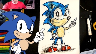 Как нарисовать СОНИКА SONIC с Сега 16 bit/ урок рисования для детей
