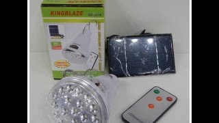Фонарь лампа LED Светильник Solar Led Light KINGBLAZE GD-5016 c ДУ + солнечная панель