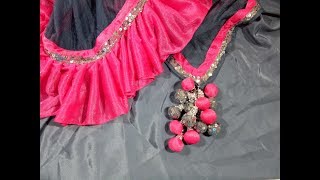 make colorful latkan with fabric for party wear designer saree | blouse | lehenga | dresses