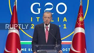 Italy: "Time will tell" - Erdogan comments on Turkey-Afghanistan relations as G20 ends