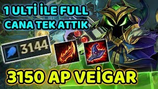 3150 AP VEİGAR!! 1 ULTİ İLE FULL CANA TEK ATTIK! (Üst Koridor Veigar)