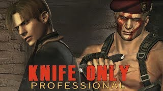 Resident Evil 4 HD Professional - Krauser Boss Fight - Knife Only - No Damage (New Version)
