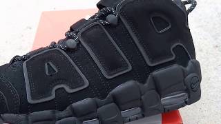 NIKE AIR MORE UPTEMPO TRIPLE BLACK "REFLECTIVE"