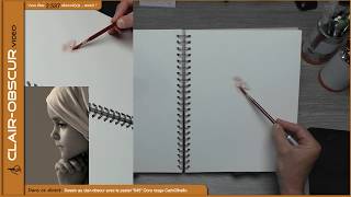 Dessin au clair-obscur avec le pastel "645" Ocre rouge CarbOthello