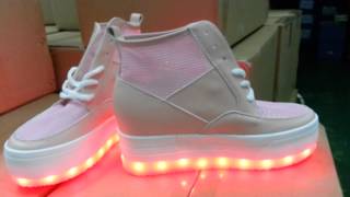 pink led flashing shoes  ---summer shoes ,Mesh shoes  for girl