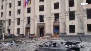Ukraine: Aftermath of the explosion in Kharkov amid Russian military operation