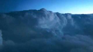 thunder storm from boeing 777 cockpit