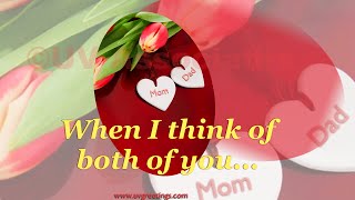 Happy Anniversary ecard for Mom & Dad - Good Wishes for Lifetimes
