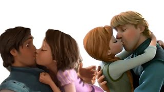 Disney Princess Kiss - Anna Rapunzel Jasmine Frozen Tangled