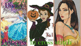 ПРИНЦЕССЫ Диснея в ВЫШИВКЕ КРЕСТОМ // исследование ricamatrice (Disney princess in cross stitch)