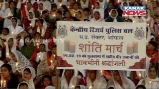 CRPF Jawans Candle March To Pay Tribute To Martyrs In Bhopal