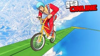 КАК ПРОЕХАТЬ НА BMX ПОД ТАКИМ УГЛОМ? НЕВЕРОЯТНО СЛОЖНЫЙ СКИЛЛ ТЕСТ НА АВИАНОСЦЕ В GTA 5 ONLINE