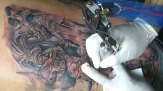 jose lopez lowrider tattoo aztec piece
