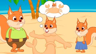 Famille d'Écureuil - Crabe De Sable Animé 2022 en Français