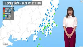 帰宅時間帯　東京都心など一部で雨風強まる