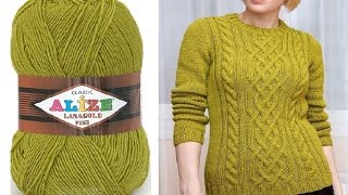 ツОБЗОР ТУРЕЦКОЙ ПРЯЖИ.ПРЯЖА Lana Gold Fine.Вязание