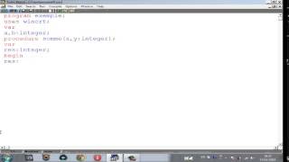 Turbo Pascal Procédure avec paramètres mode de passage par Valeur