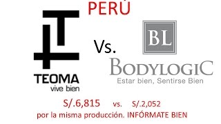 Teoma vs BodyLogic. Cuadro comparativo PLAN DE PAGOS. Multinivel