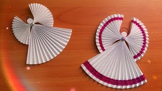 Новогодние Поделки, Украшения в Школу, Садик, Конкурс. Ангел Своими Руками Из Бумаги
