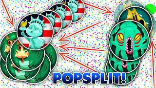 THE EASIEST BAIT IN AGARIO?! TRIPLE POPSPLIT Agar.io UNCUT GAMEPLAY