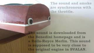 Svalan scale modelboat with Benedini smoke and sound